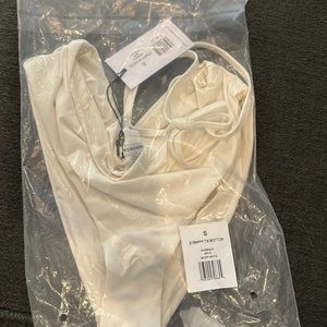 We Wore What off white strappy tie bottom